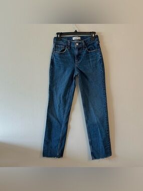 Abercrombie & Fitch Mid Rise 90’s Straight 25 Short Jeans Denim Minimalist